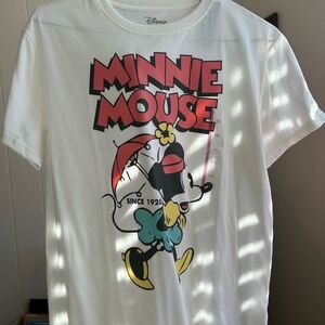 Disney Minnie Mouse White T-Shirt for Women
